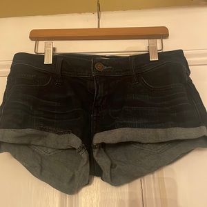 Y2K low rise short shorts Holster size 1 dark blue denim